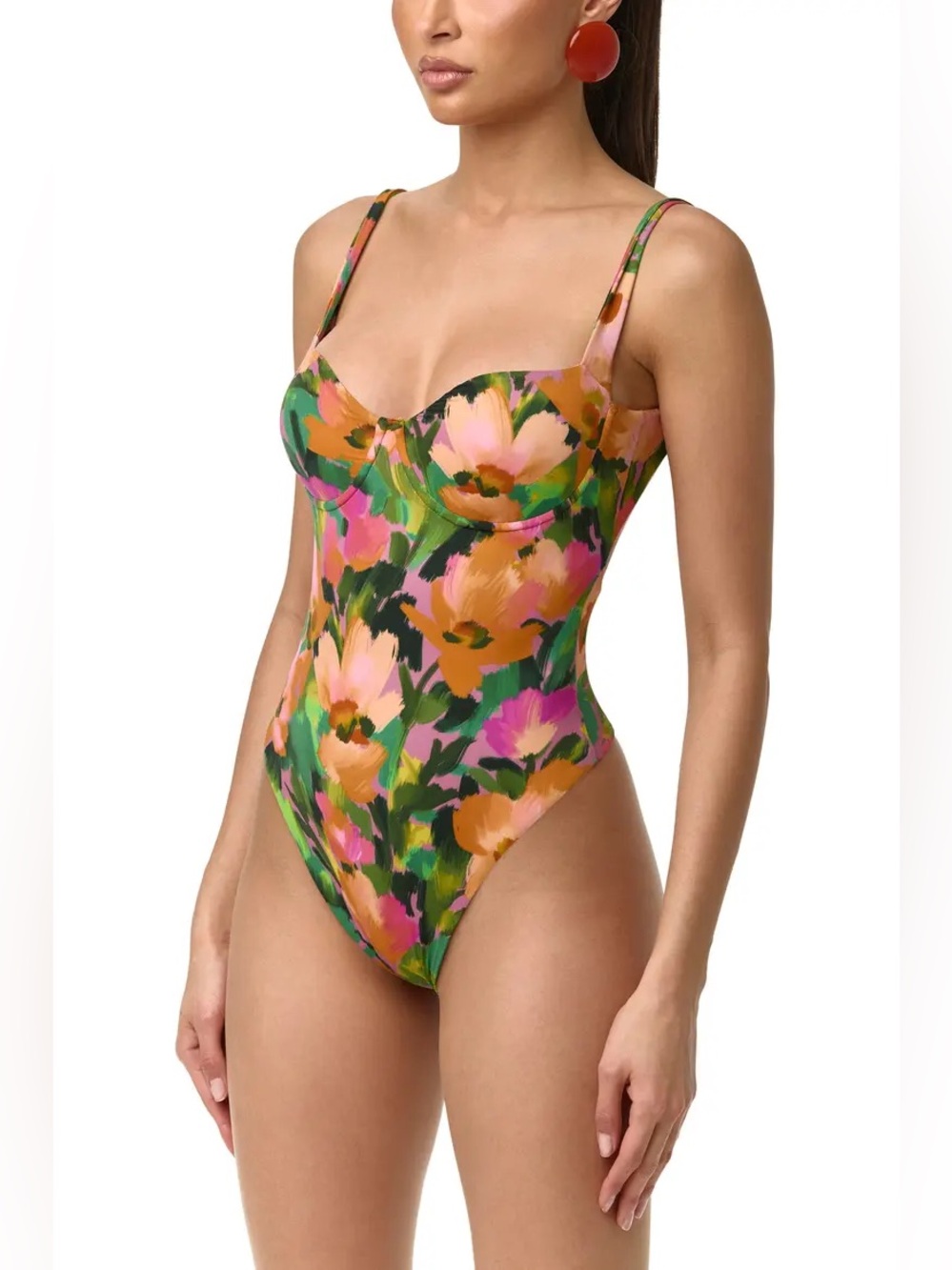 Naked Wardrobe Naked Print Open Back Bodysuit Secret Garden